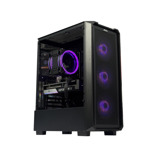 AMS IRON SHELL WHITE GAMING CASE WITH 3× FANS